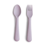 Mushie Kids New Born Fork  Spoon Soft Lilac