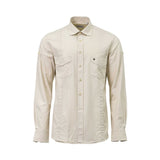 Stefano Ricci Men’s Beige Cotton Shirt with Long Sleeves and Tailored Fit – Shop Now Online