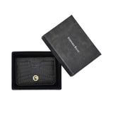 Stefano Ricci men’s black leather card holder in premium textured leather — luxury accessory Available Online Today.