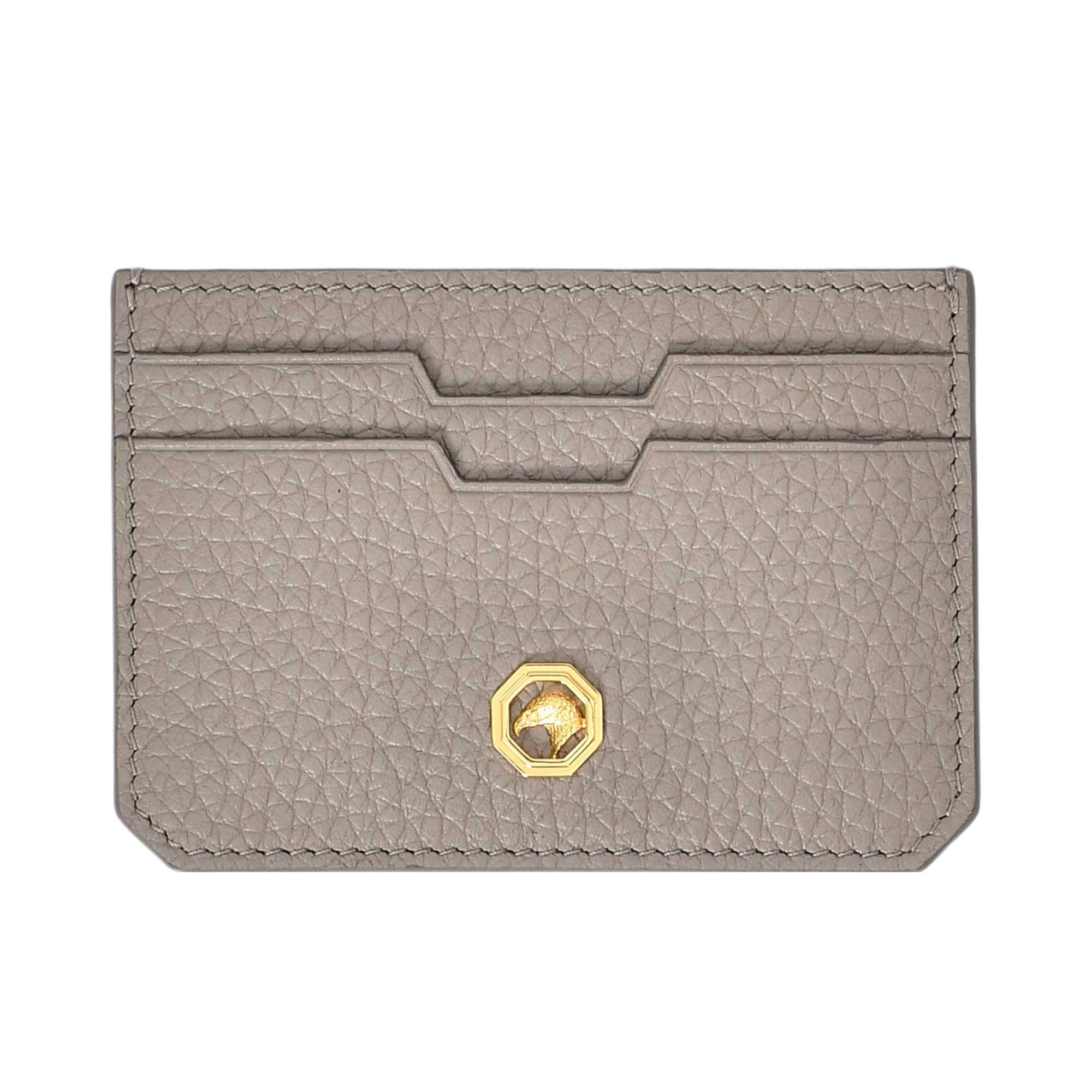 Stefano Ricci men’s grey leather card holder in premium textured leather — luxury accessory Available Online Today.