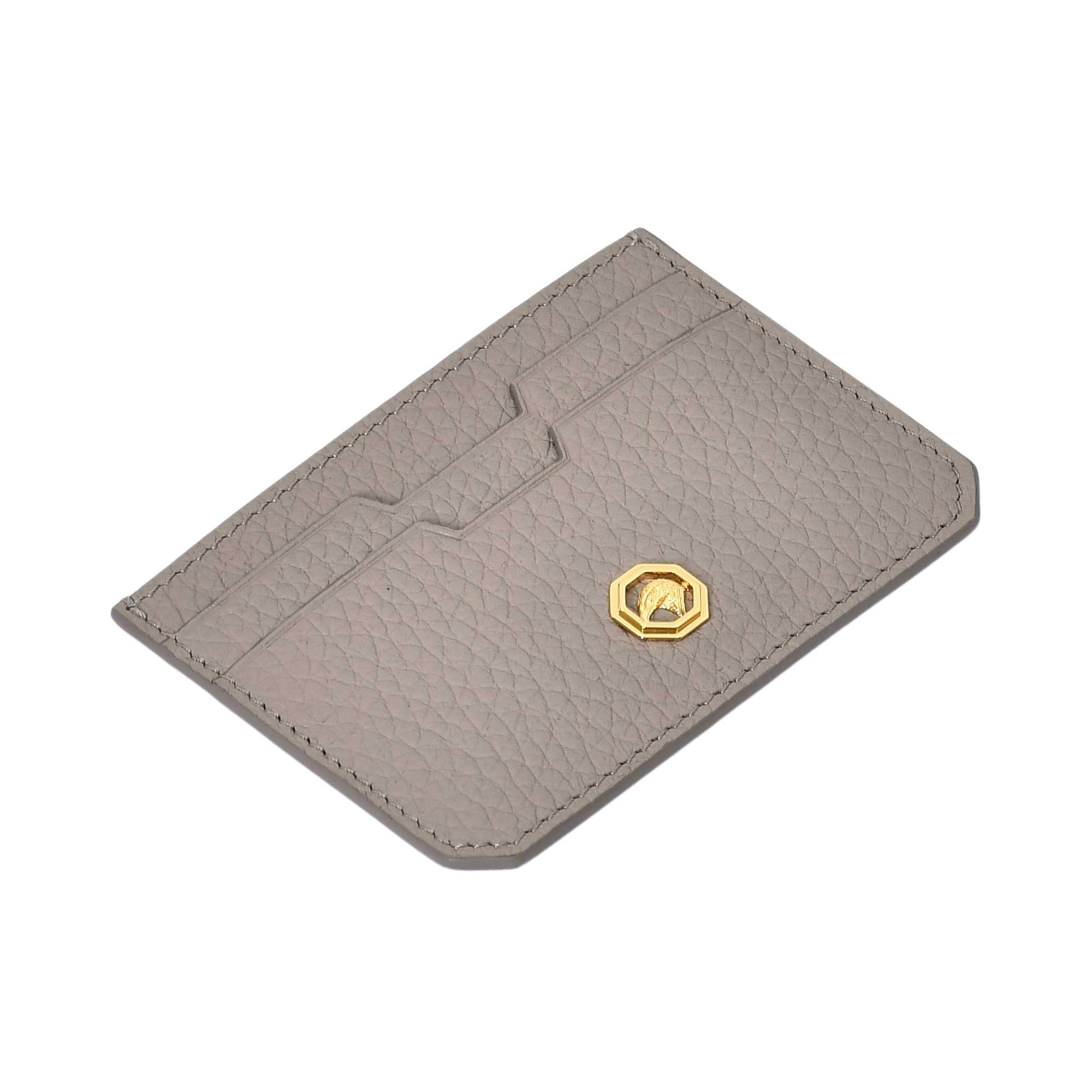Stefano Ricci men’s grey leather card holder in premium textured leather — luxury accessory Available Online Today.