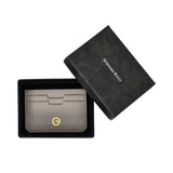 Stefano Ricci men’s grey leather card holder in premium textured leather — luxury accessory Available Online Today.