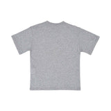 Back view of the grey marl Stella McCartney Kids t-shirt showing the clean design and high-quality jersey construction.