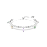 Swarovski Ariana Grande X Swarovski Bracelet Mixed Cuts Silver bracelet with colorful charms on a white background