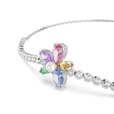 Swarovski Ariana Grande X Swarovski Bracelet Mixed Cuts Multicolored gemstone bracelet with a pearl on a white background