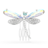 Swarovski Ariana Grande X Swarovski Brooch And Hair Accessory  Dragonfly-shaped jewelry with gemstones on a white background