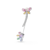 Swarovski Ariana Grande X Swarovski Brooch Mixed Cuts Multicolored butterfly-shaped earring on a white background