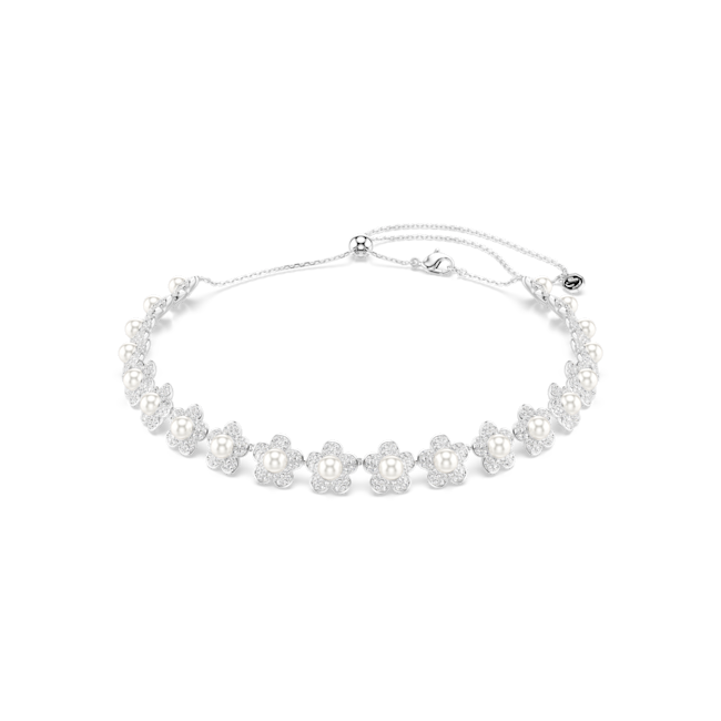Swarovski Ariana Grande X Swarovski Choker Crystal Pearl Pearl necklace with floral design 