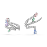 Swarovski Ariana Grande X Swarovski Ear Cuffs Mixed Cuts Pair of earrings with multicolored gemstones on a white background
