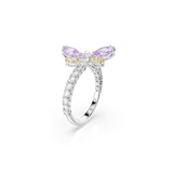 Swarovski Ariana Grande X Swarovski Motif Ring Mixed Cuts Butterfly-shaped ring with purple gemstones 
