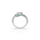 Swarovski Ariana Grande X Swarovski Open Ring Mixed Cuts Elegant ring with green gemstones 