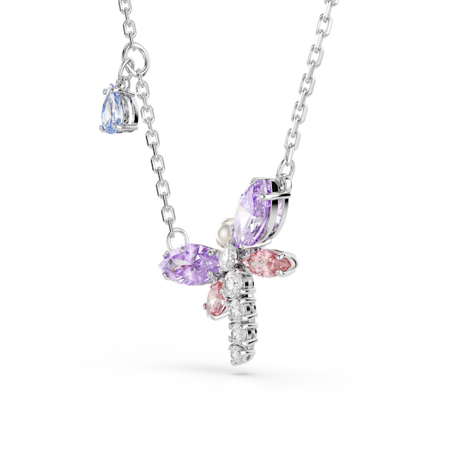 Swarovski Ariana Grande X Swarovski Pendant Mixed Cuts Silver necklace with colorful gemstone pendant 