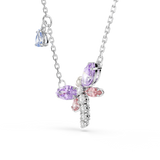 Swarovski Ariana Grande X Swarovski Pendant Mixed Cuts Silver necklace with colorful gemstone pendant 