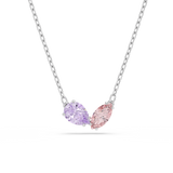 Swarovski Ariana Grande X Swarovski Set Mixed Cuts Necklace with two pear-shaped gemstones on a white background