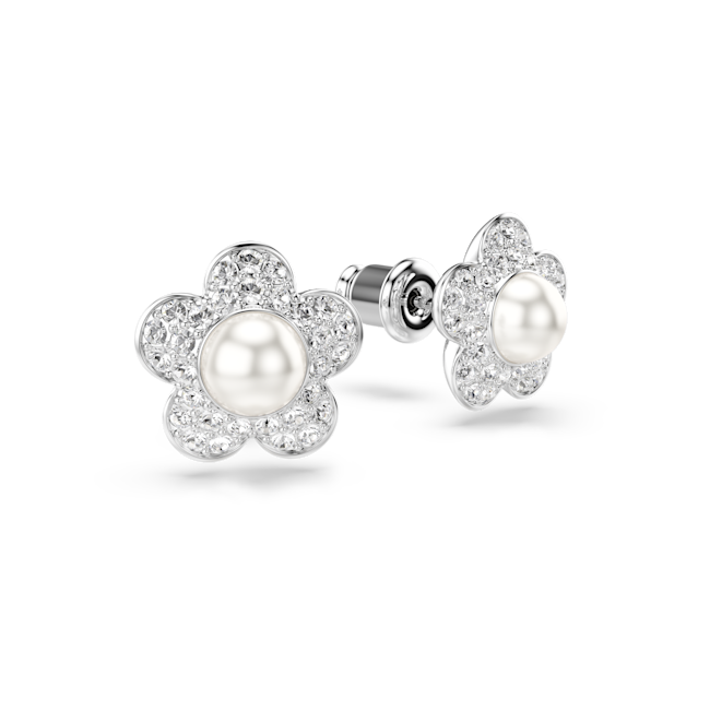 Swarovski Ariana Grande X Swarovski Stud Earrings Crystal Flower-shaped earrings with pearls and clear stones 