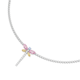 Swarovski Ariana Grande X Swarovski Y Necklace Mixed Cuts Necklace with a butterfly-shaped pendant on a white background