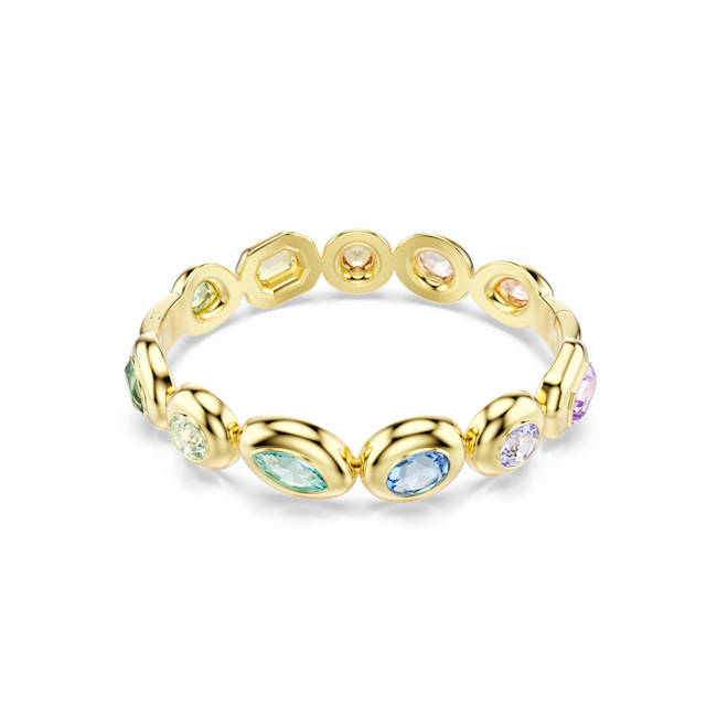 Swarovski Gema Bangle Mixed Cuts Multicolored Gold-Tone