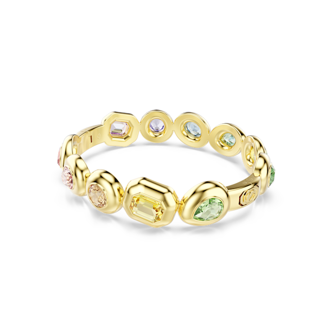 Swarovski Gema Bangle Mixed Cuts Multicolored Gold-Tone