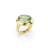 Swarovski Gema Motif Ring Set (3) Multicolored Gold-Tone Gold ring with a green gemstone 