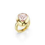 Swarovski Gema Motif Ring Set (3) Multicolored Gold-Tone Gold ring with a pink gemstone 