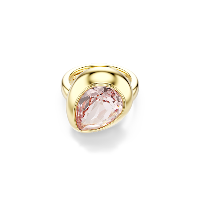 Swarovski Gema Motif Ring Set (3) Multicolored Gold-Tone Gold ring with a pink gemstone 