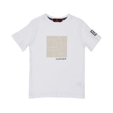 T-shirt only Front view of the Aigner Kids boys white t-shirt beige bermuda shorts set cotton outfit Shop the Latest Online