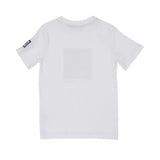 T-shirt only back view of the Aigner Kids boys white t-shirt beige bermuda shorts set cotton outfit Shop the Latest Online