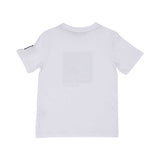 T-shirt only back view of the Aigner Kids boys white t-shirt green bermuda shorts set cotton outfit Shop the Latest Online