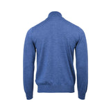 Tombolini Men's Blue Zip-Up Knit Sweater