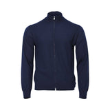 Tombolini Men's Navy Zip-Up Knit Sweater