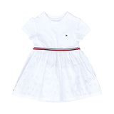 Tommy Hilfiger Kids Baby Girl's White Logo Dress