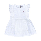 Tommy Hilfiger Kids Baby Girls White Broderie Anglaise Dress