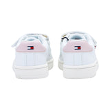 Tommy Hilfiger Kids Girl's  White & Pink Sneaker