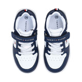 Tommy Hilfiger Kids Boy's Navy Blue & White Logo Trainer
