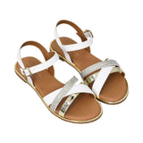 Tommy Hilfiger Kids Girl's White & Platinum Sandal