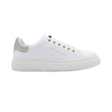 Tommy Hilfiger Kids Boy's White & Platinum Low Cut Sneaker