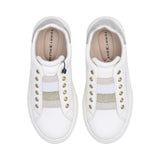Tommy Hilfiger Kids Boy's White & Platinum Low Cut Sneaker