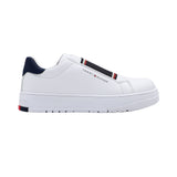 Tommy Hilfiger Kids Boy's White & Blue Logo Sneaker