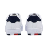 Tommy Hilfiger Kids Boy's White & Blue Logo Sneaker
