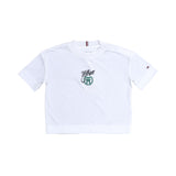 Tommy Hilfiger Kids Girl's/Baby Girl's White TH Monogram Script Logo T-Shirt