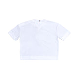 Tommy Hilfiger Kids Girl's/Baby Girl's White TH Monogram Script Logo T-Shirt