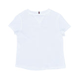 Tommy Hilfiger Kids Girl's White Logo T-Shirt