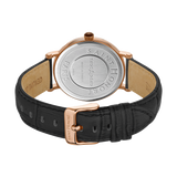 Saint Honore Trocadero Men's Black Dial Black Leather Starp Watch