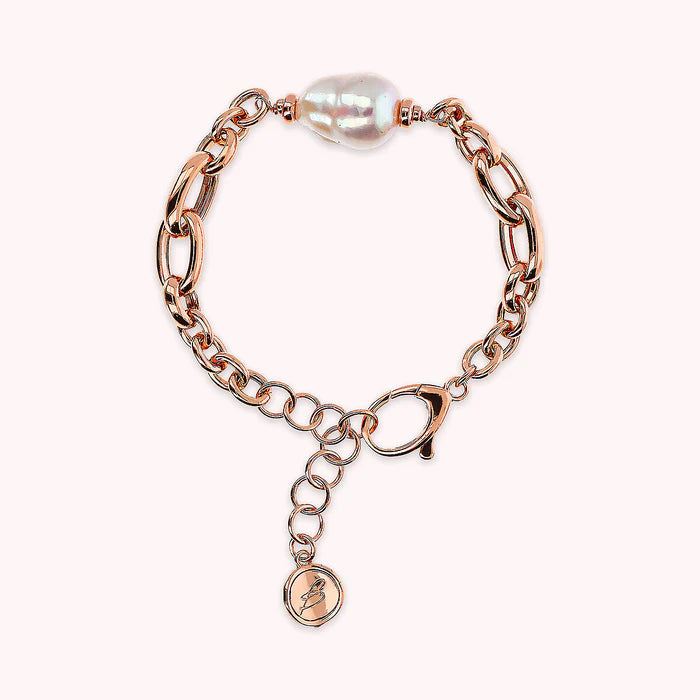 Bronzallure Bracelet With Freshwater Pearl 18