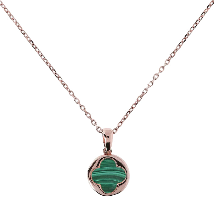 Bronzallure Necklace With Medium Disc In Natural Stone 41