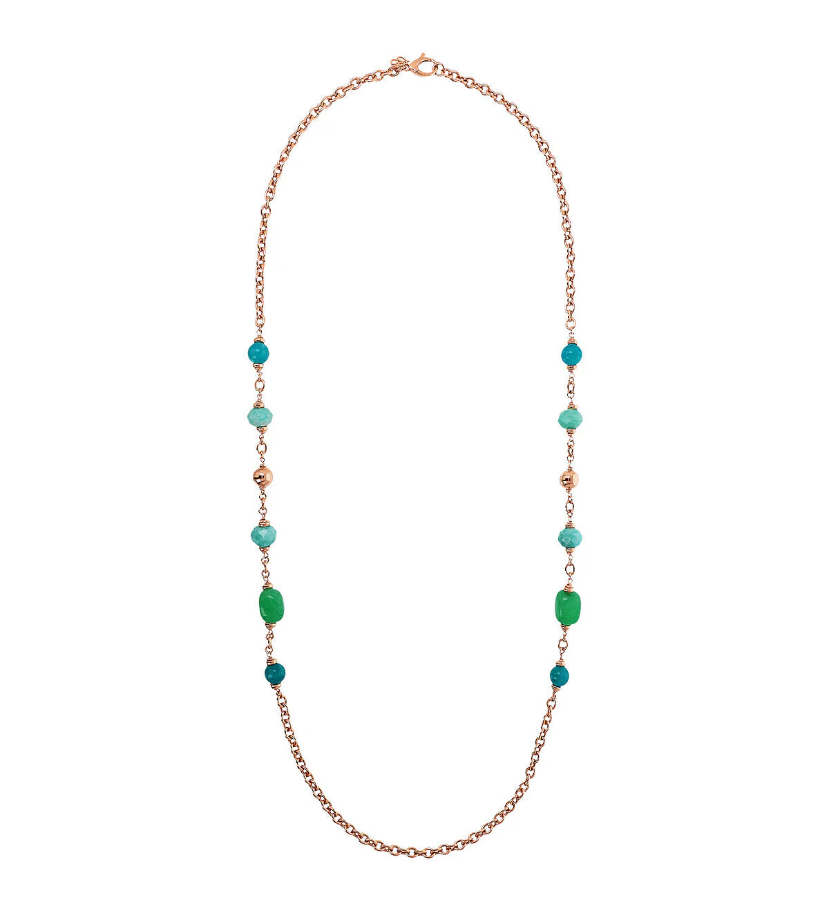 Bronzallure Long Necklace With Natural Stone  92