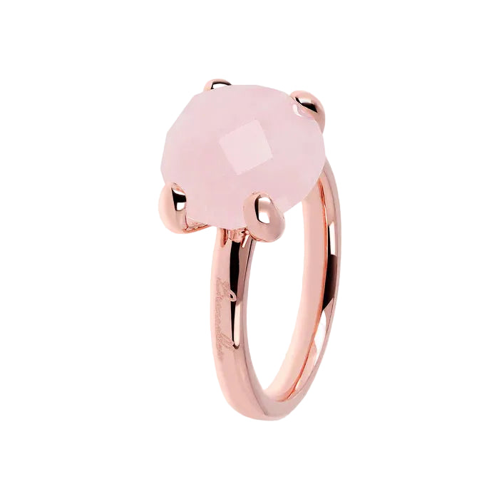 Bronzallure Ring With Medium Disc In Natural Stone 16