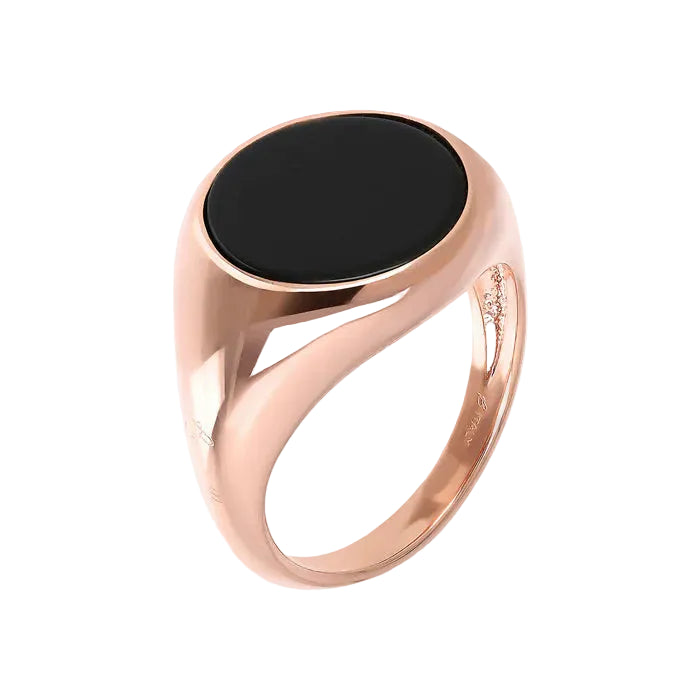 Bronzallure Ring With Medium Disc In Natural Stone 14