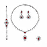 Bronzallure Evergreen Silver Necklace Red Whitered One Size Bas