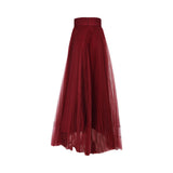Tuba Ergin Women's Gaia Burgundy Long Skirt